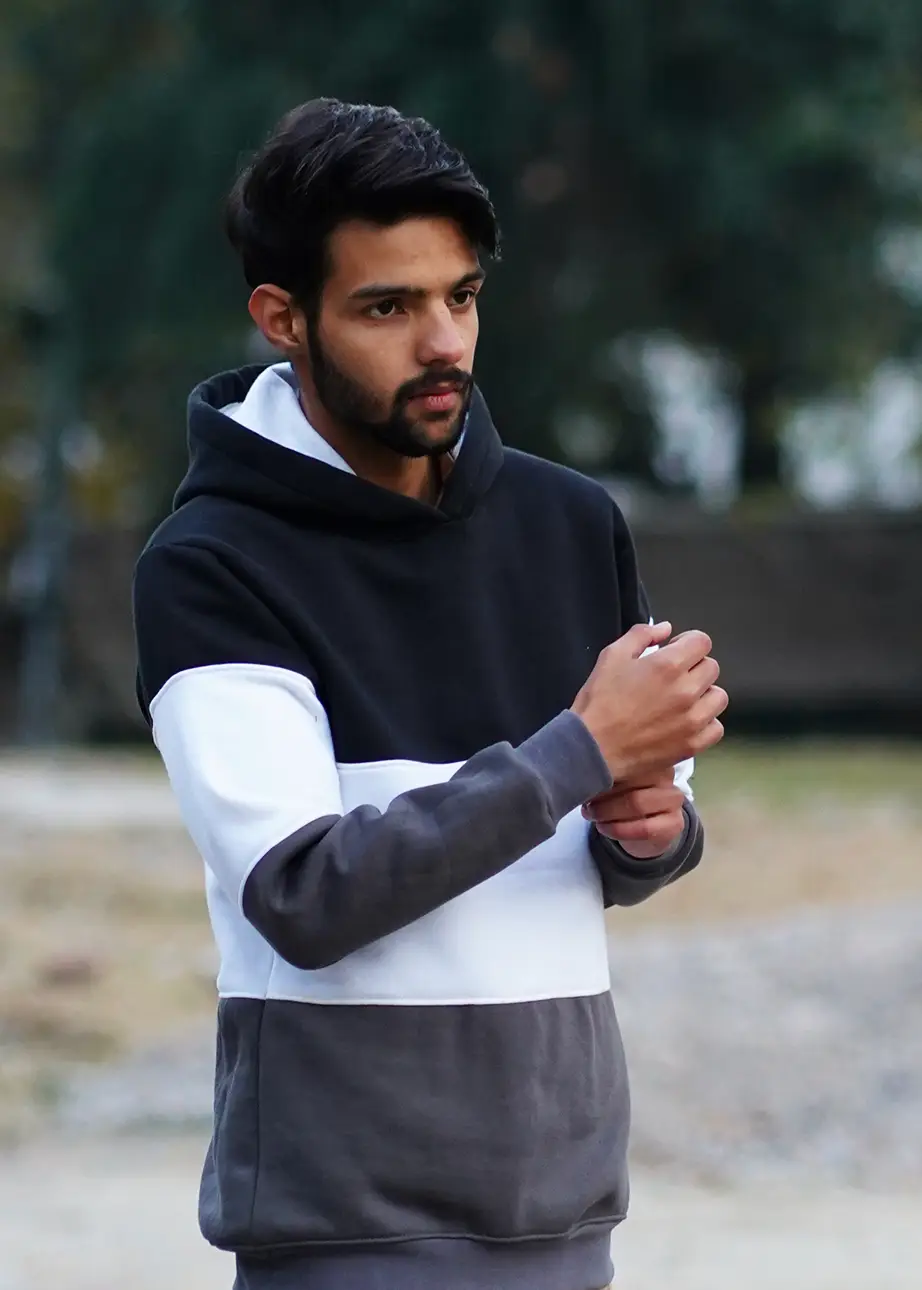 Stylish pannel hoodies Men's drop shoulder hoodie - affordable hoodies for winter