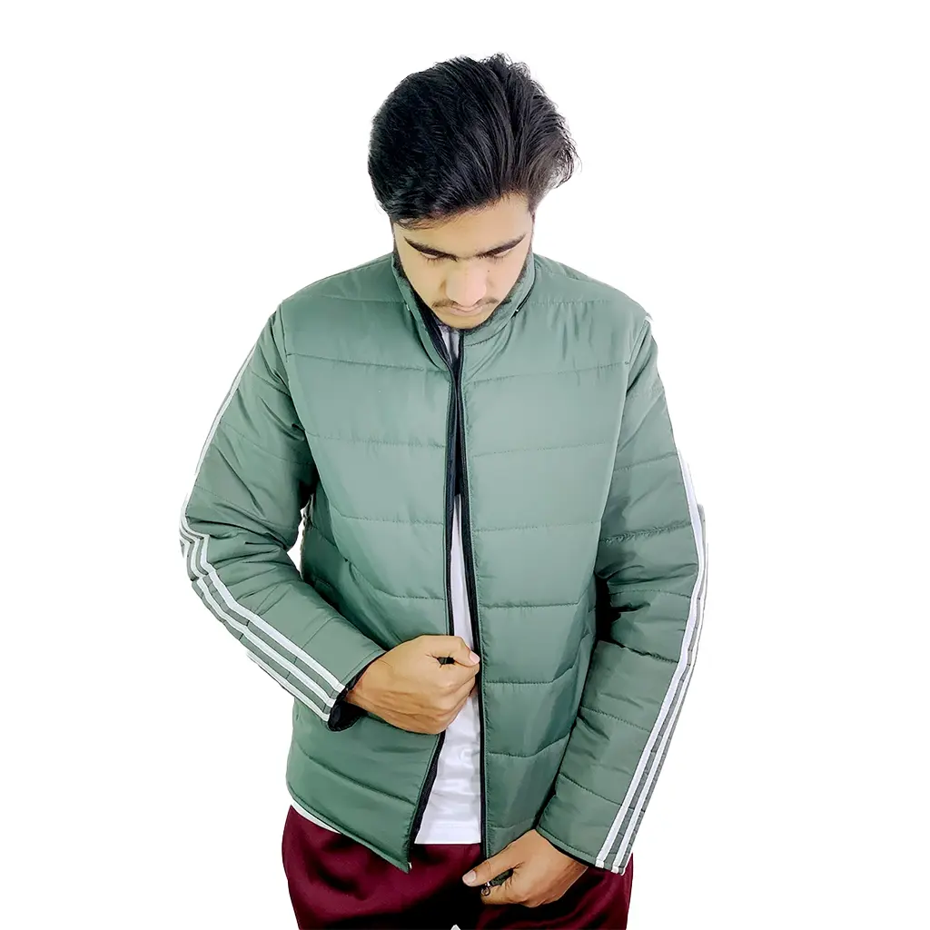 Drop shoulder t shirt Puffer jacket with side & inner pockets