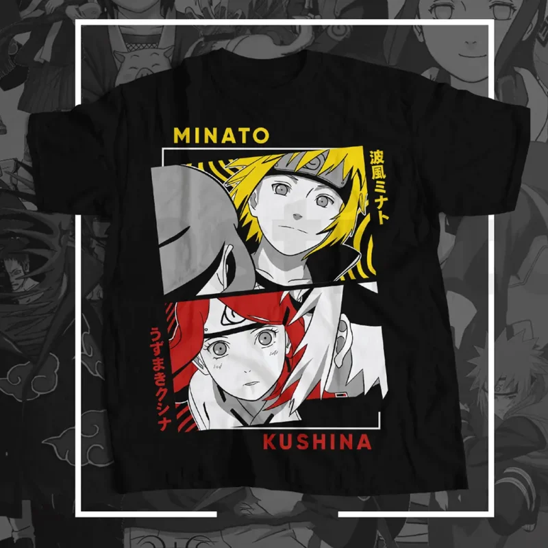 drop shoulder t shirt Naruto Uzumaki T-Shirt-Black T Shirt