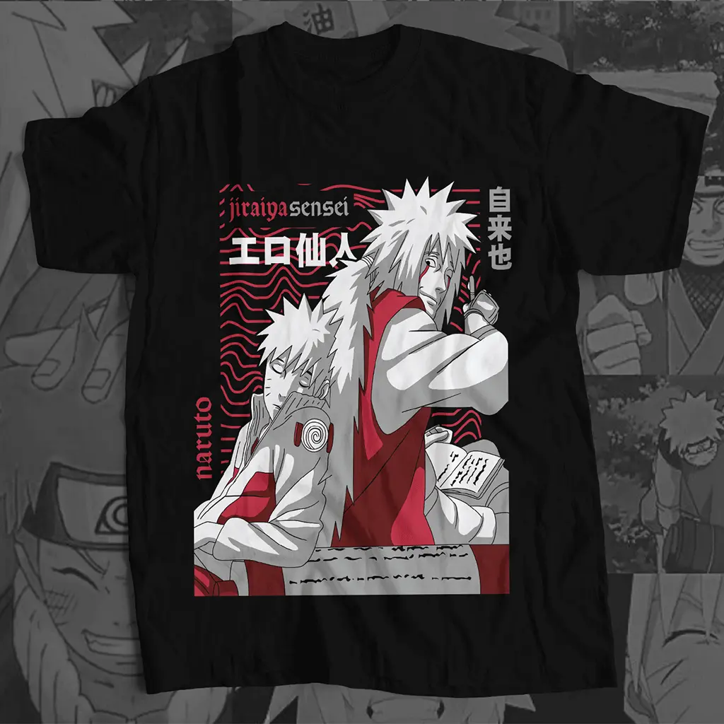 Oversize drop shoulder t shirt Naruto graphic tees