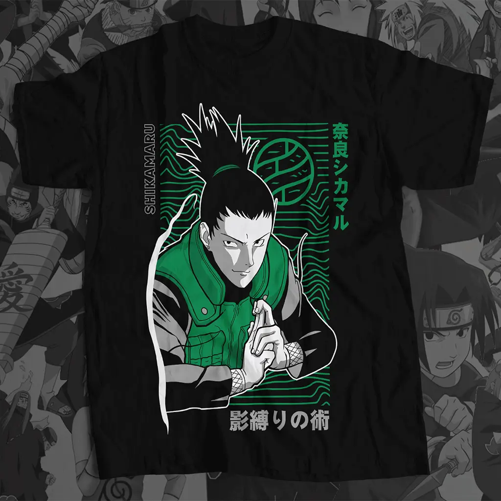 Oversize drop shoulder t shirt Shikamaru t-shirts