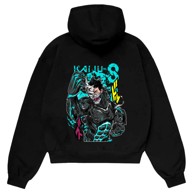 kaiju-no-8-hoodie-pakistan Hz Designs Kaiju No. 8 Hoodie Pakistan – Oversize Anime Streetwear Fleece Hoodie