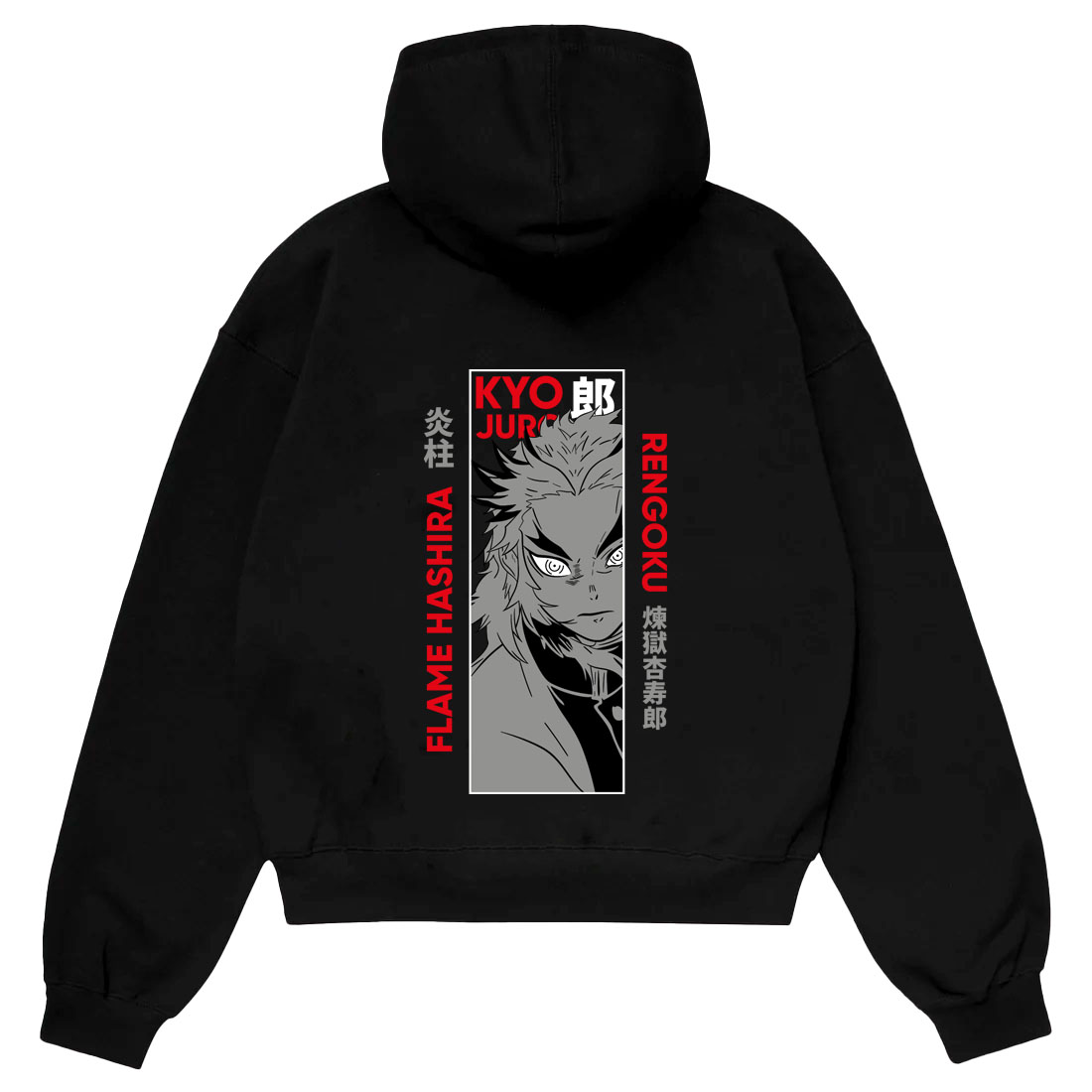 Hz designs kyojuro rengoku hoodie pakistan – flame hashira oversize fleece hoodie