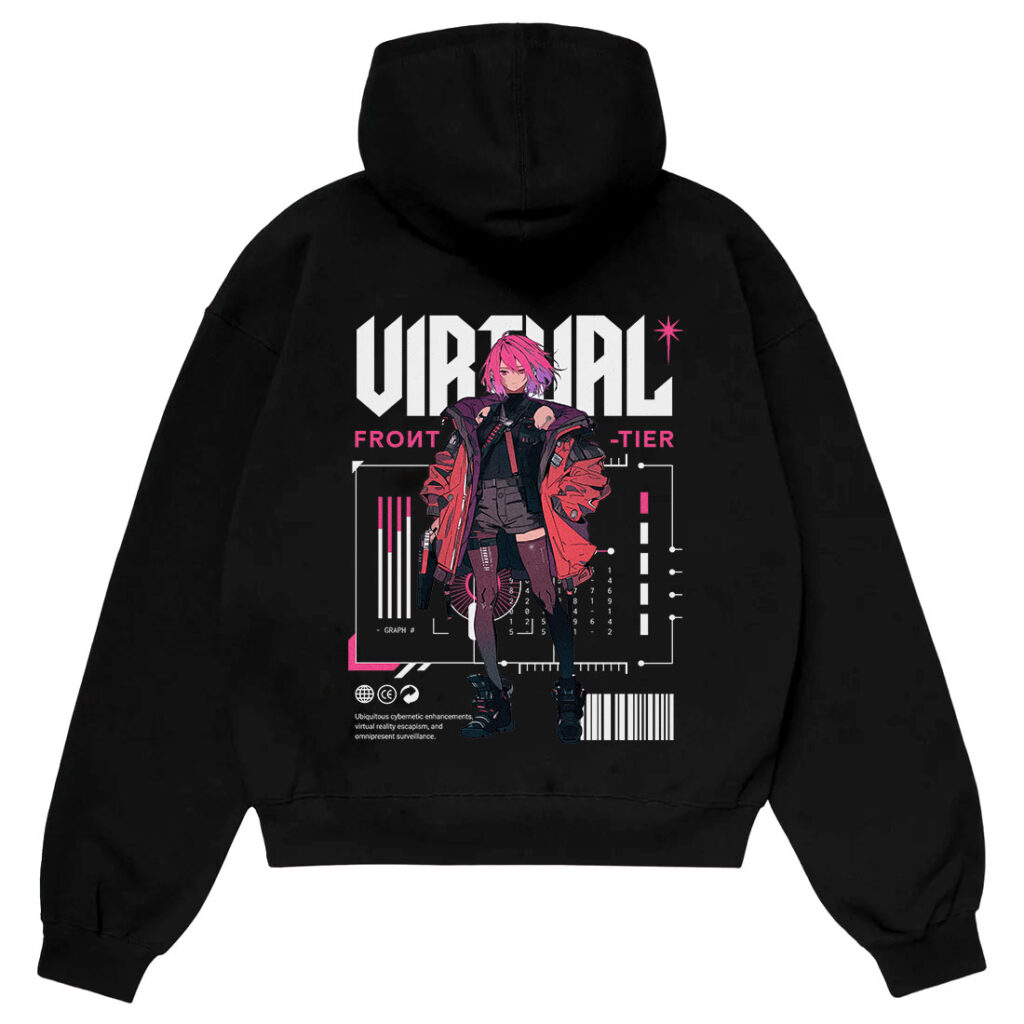 Virtual-girl-attitude-hoodie-pakistan Hz designs virtual girl attitude hoodie pakistan – oversize drop shoulder streetwear