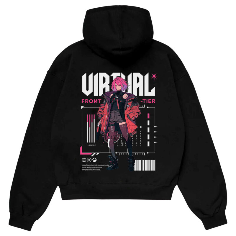 virtual-girl-attitude-hoodie-pakistan Hz Designs Virtual Girl Attitude Hoodie Pakistan – Oversize Drop Shoulder Streetwear