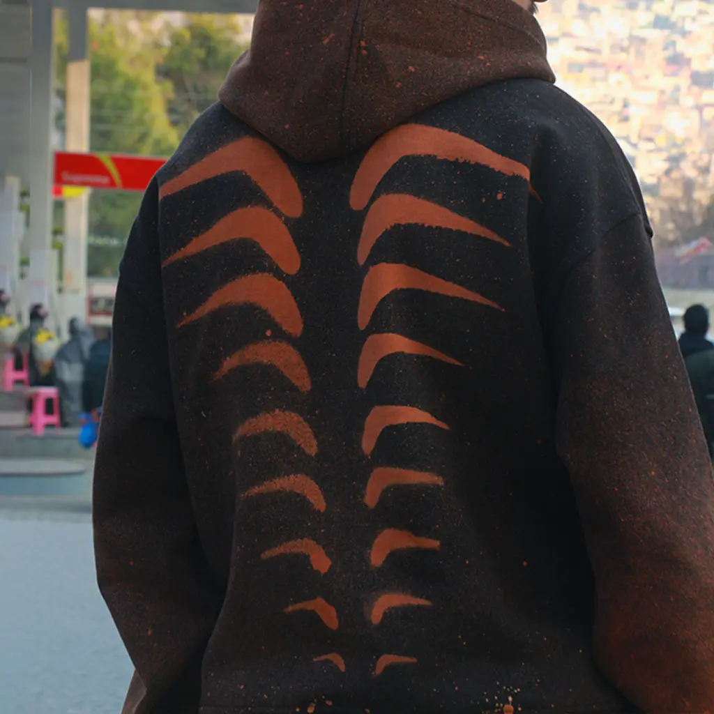 1 Stancy burnt effect hoodie