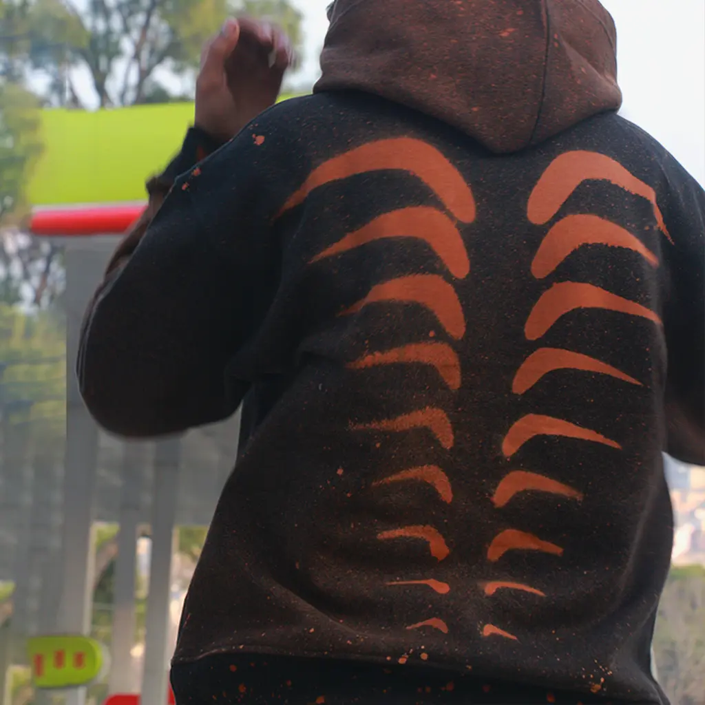 2 Stancy burnt effect hoodie