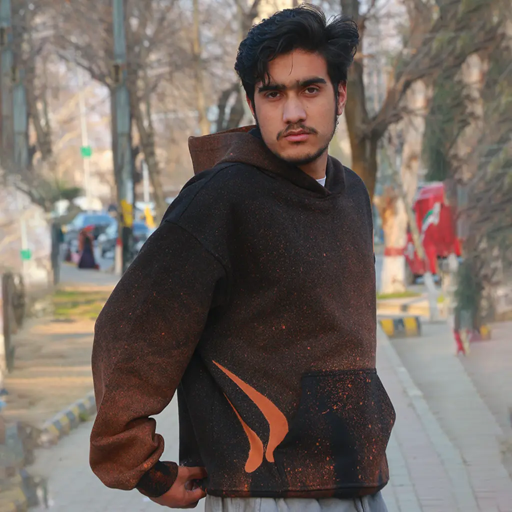 4 Stancy burnt effect hoodie