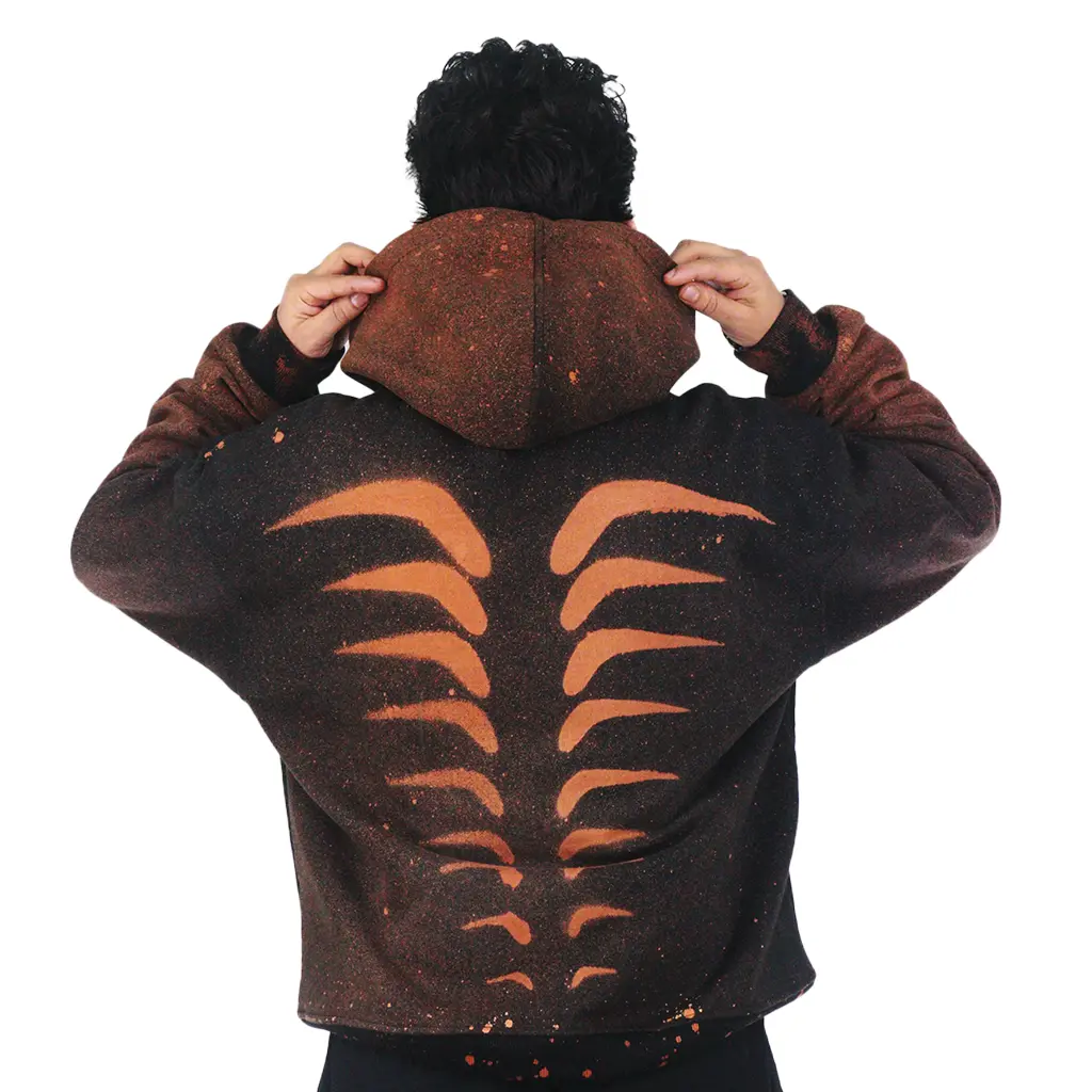 Oversize dropshoulder hoodies Stancy burnt effect hoodie