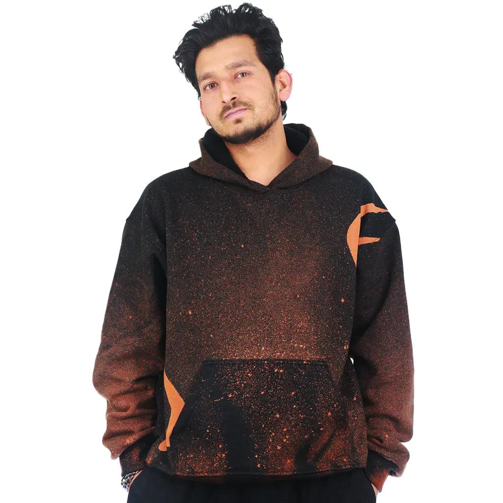 Trending hoodie designs Stancy burnt effect hoodie