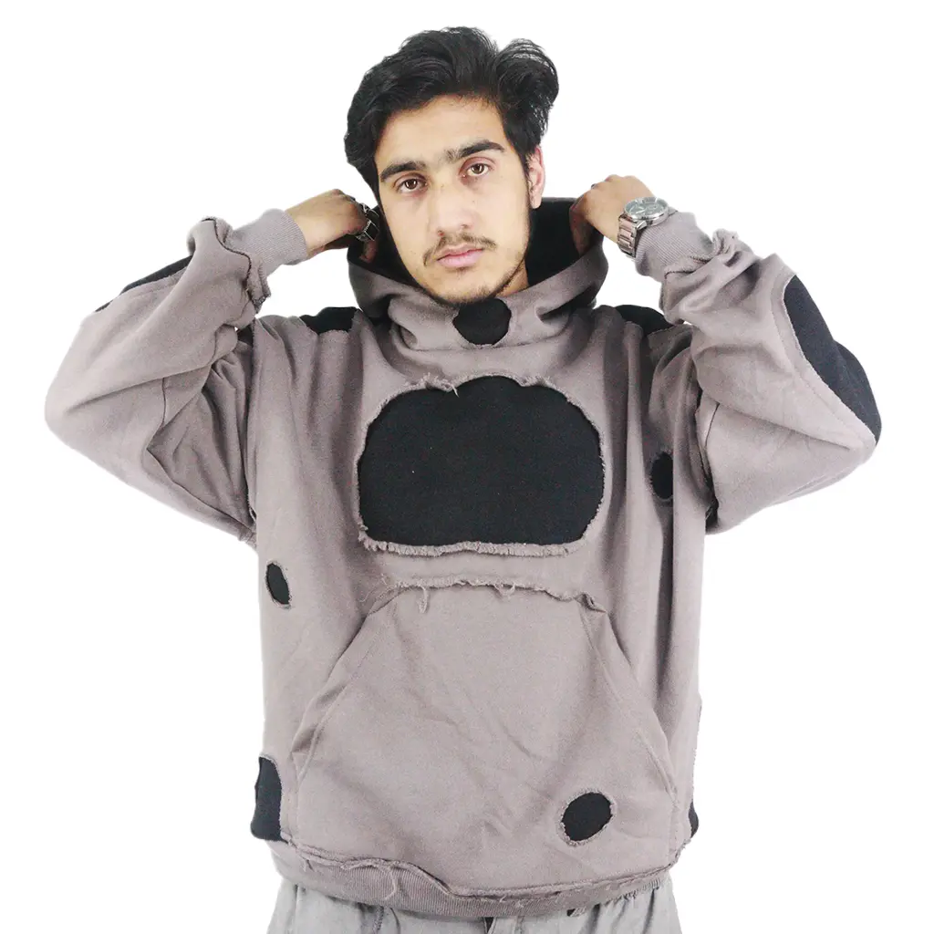 Unisex disstressed hoodie Armor oversized hoodie